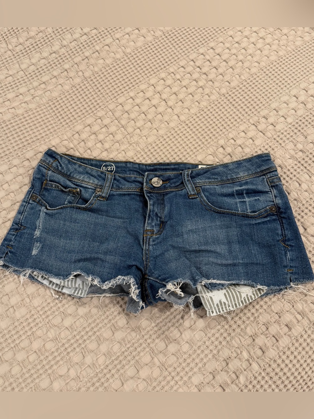 Fox Low Rise Denim Shorts